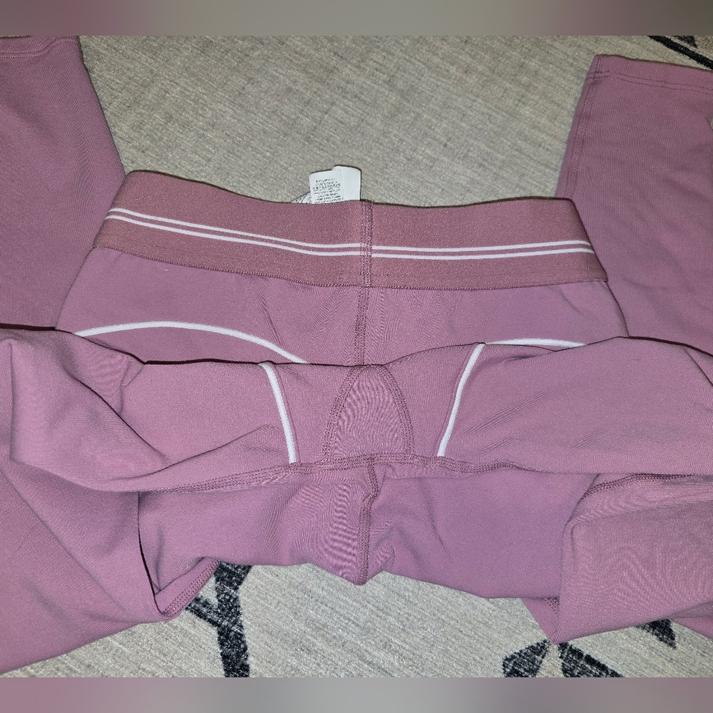 Alo Yoga Airbrush High-Waist Heart Throb Legging Pink Wild Rose/White Small $134 - Picture 12 of 12